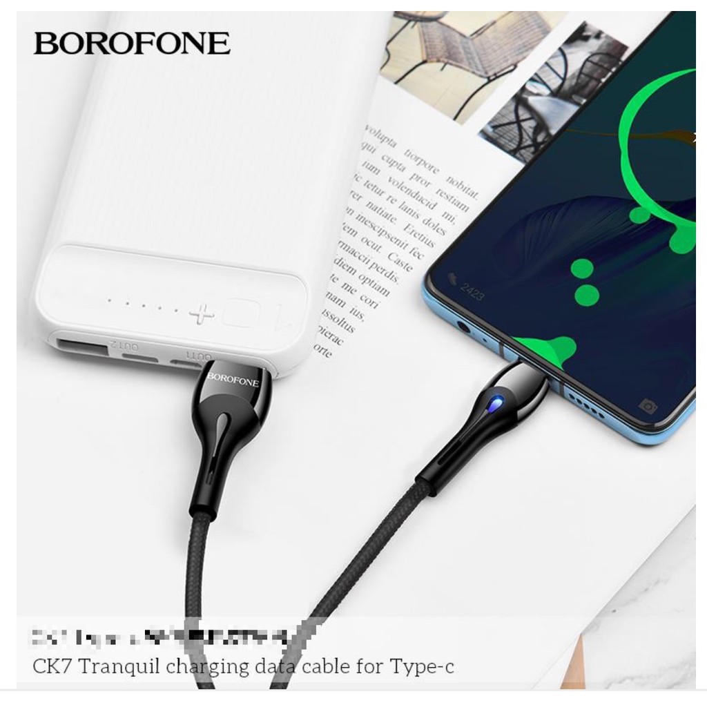 Cáp Sạc TYPE C Borofone CK7 Dài 1M Dây Dù Cho Android - BH 12 Tháng 1 đổi 1 (MÀU SẮC NGẪU NHIÊN) - Hưng Long PC