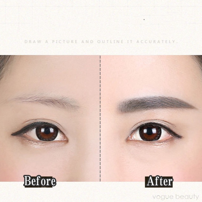 Bút Kẻ Lông Mày 5 Màu Tự Nhiên Lâu Trôi Chống Thấm Nước Cho Người Mới Bắt Đầu