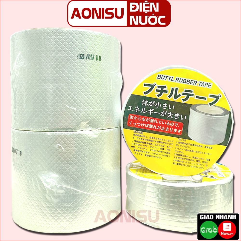 Băng Keo Chống Thấm Nhật Bản BUTLY RUBBER TAPE 20cm/10cm/5cm - Băng Dính Chống Thấm Nước Chống Dột Chống Nước - AONISU