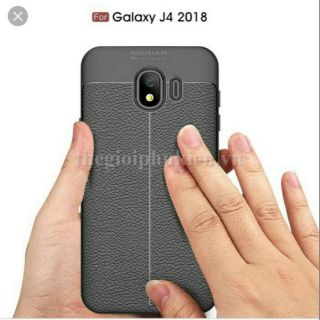Ốp lưng dẻo vân da Auto Focus cho galaxy j4 2018