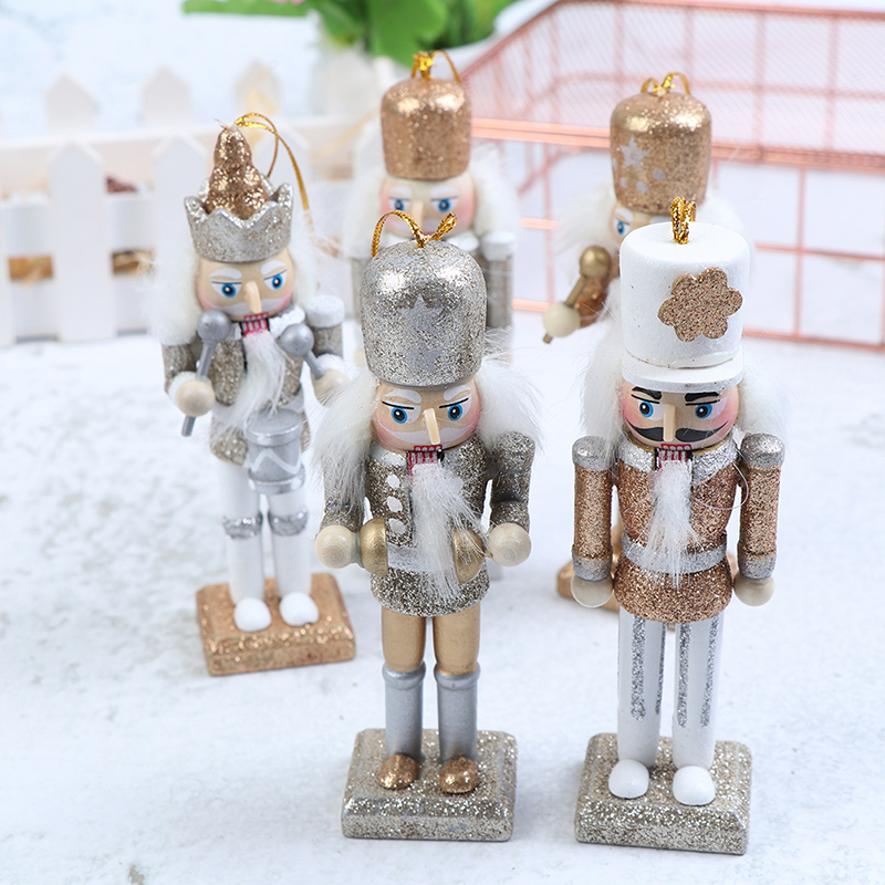 Set 1 / 5 Mô Hình Đồ Chơi Búp Bê Gỗ Nutcracker Kích Thước 12cm