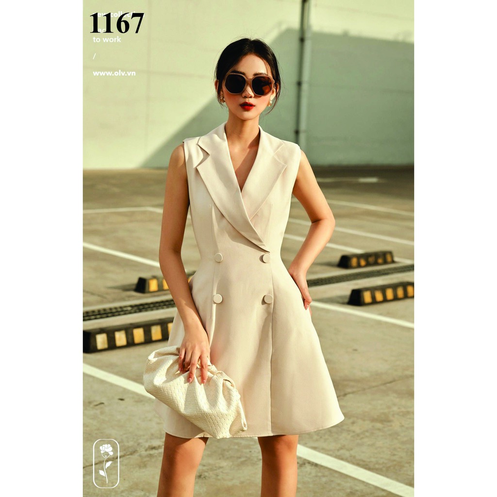 Rập giấy đầm cổ ve sát nách mã 1167
