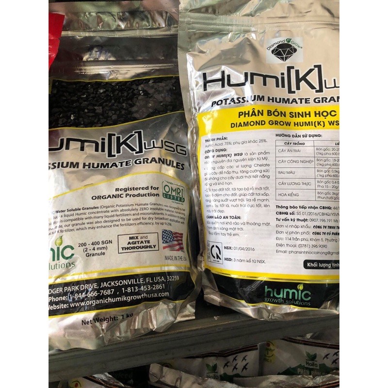 Phân bón lá Humic  wsg mỹ 1KG