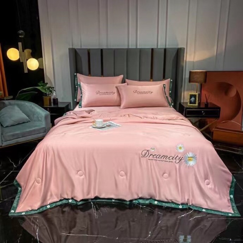 Bộ Chăn Ga Gối Lụa Thái Phi Bóng Chăn Chần Dream City Full Set 4 Món Giá Rẻ