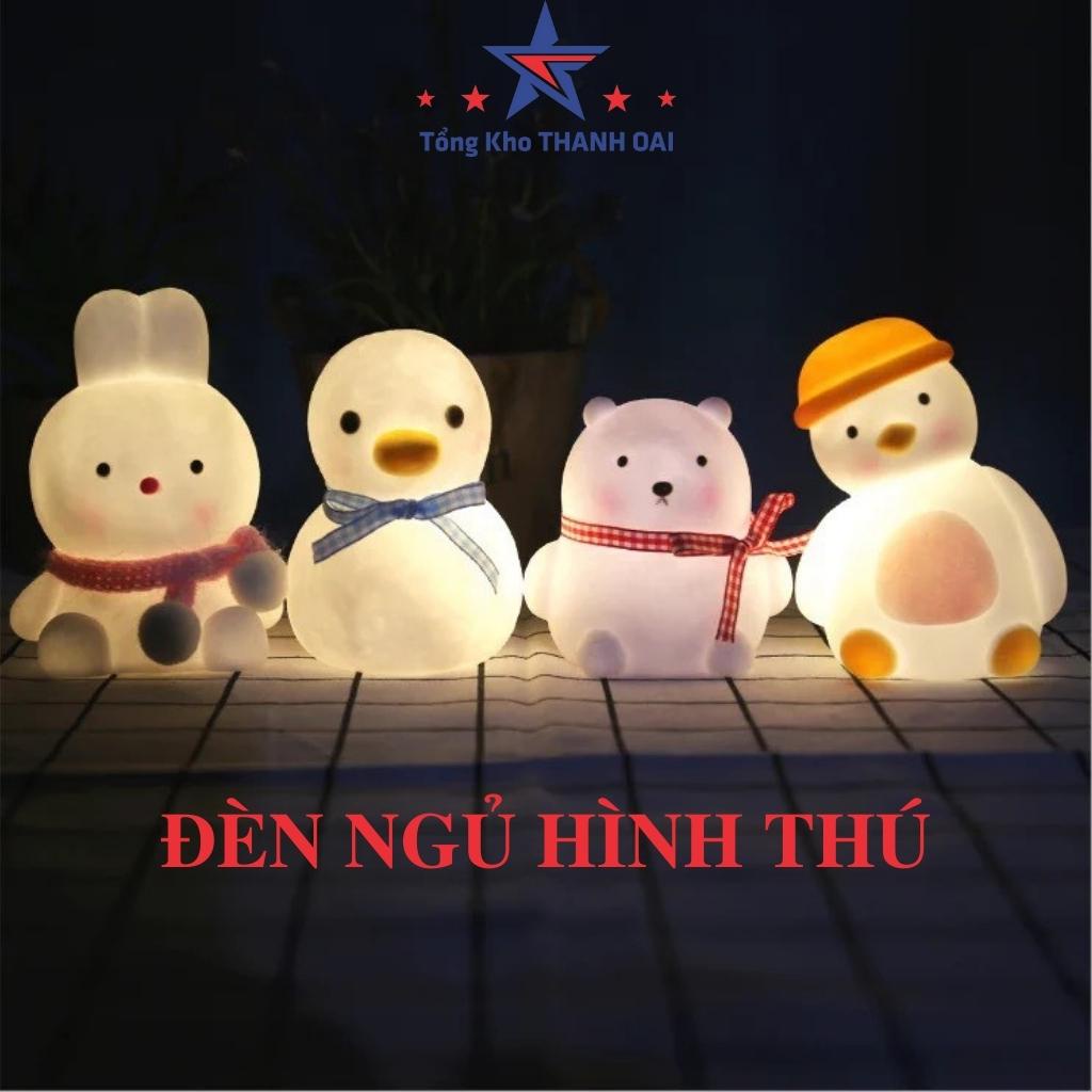 Đèn ngủ 3D để bàn trang trí phòng ngủ hình thú dễ thương cho bé dùng pin MUL39