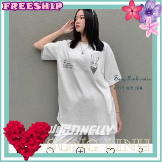 (CÓ SẴN) Áo thun cộc tay Nelly -Heybig mẫu KEM BAD RABBIT