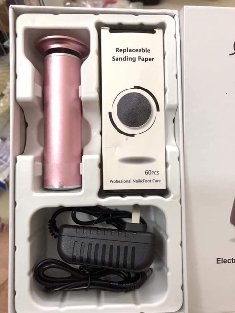 Máy chà gót + 60 miếng chà