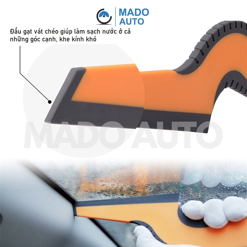 Gạt nhựa dán Film Phim cách nhiệt kính xe ô tô tay cầm ngang, lưỡi cao su MADO F49 Squeegee
