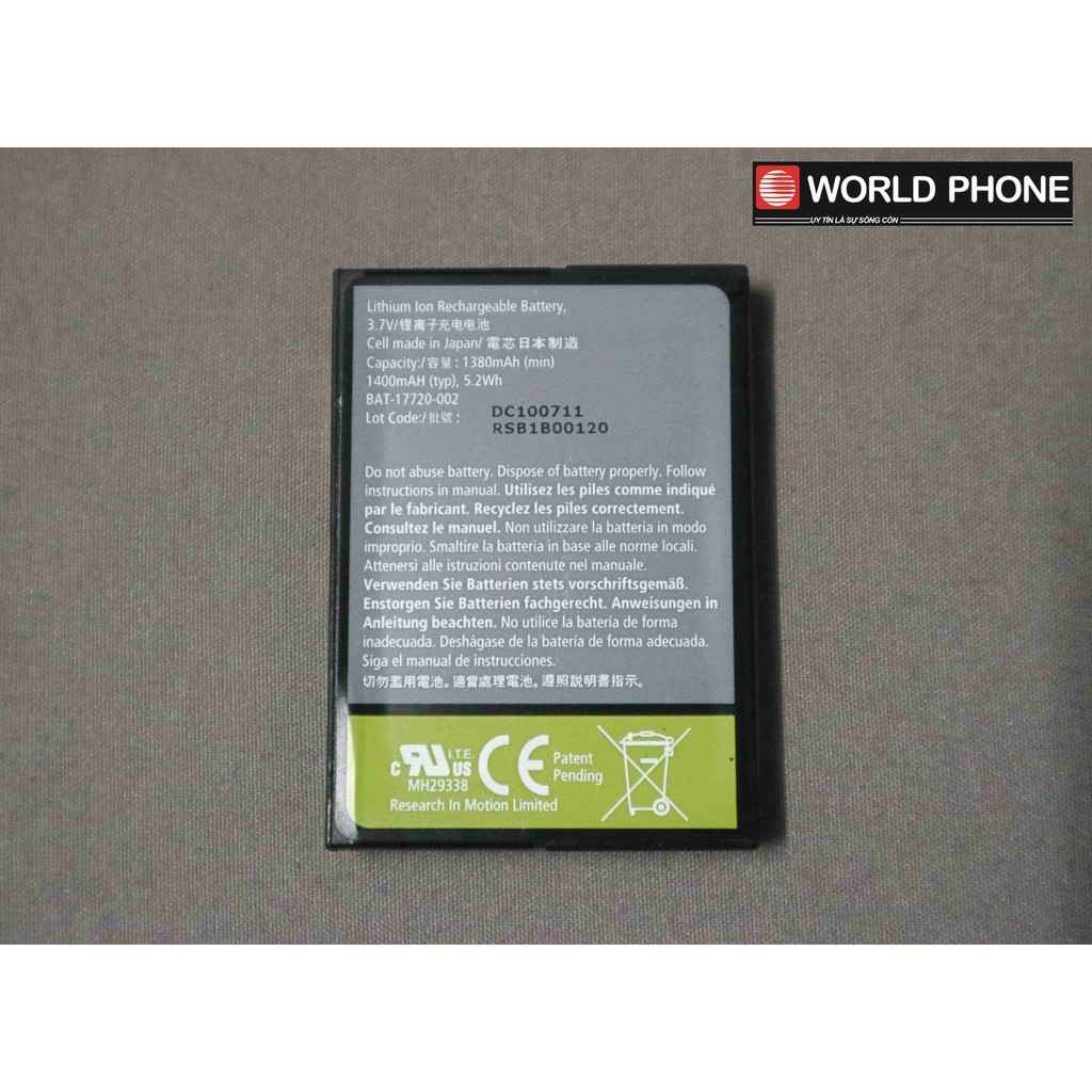 Pin Battery Blackberry BB 8900/ 8910/ 9500/ 9520/ 9530/9550/ 9630/ 9650, D-X1 - 1380 mAh