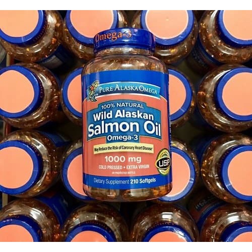 Viên uống dầu cá hồi Omega-3 Wild Alaskan Salmon Oil 1000mg - NỘI ĐỊA MỸ