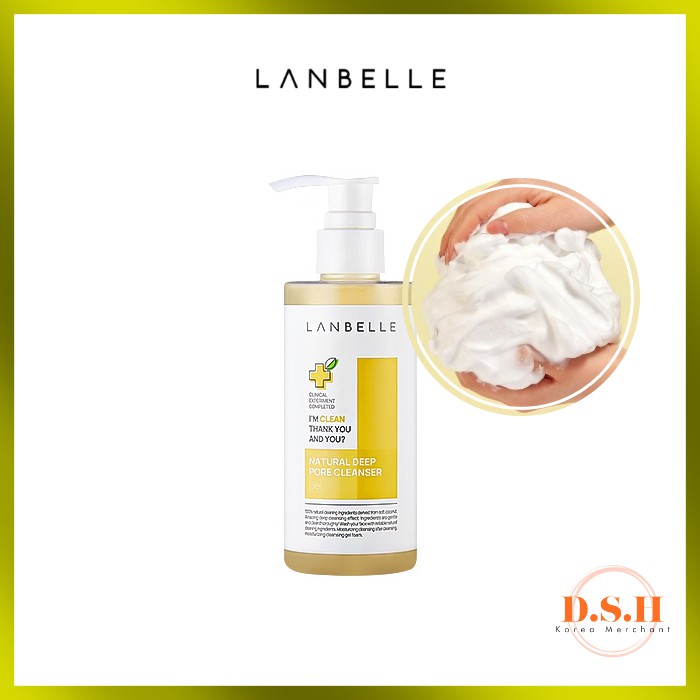 Sữa Rửa Mặt Lanbelle Tự Nhiên Làm Sạch Sâu Lỗ Chân Lông 210ml