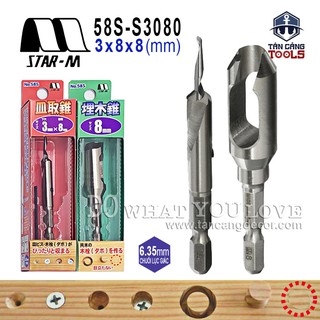 Bộ Mũi Khoan Âm Vít Và Mũi Khoét Chốt Gỗ Star M 3 x 8 x 8mm