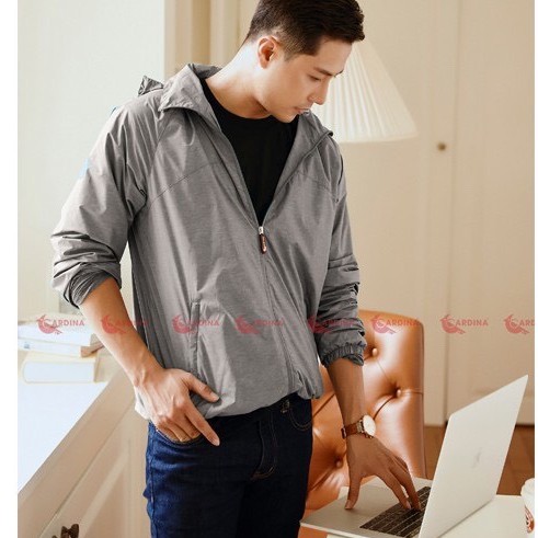 Áo Khoác Gió Nam 2 Lớp CARDINA Siêu Nhẹ Cản Gió Chống Nước Size từ 50-95kg