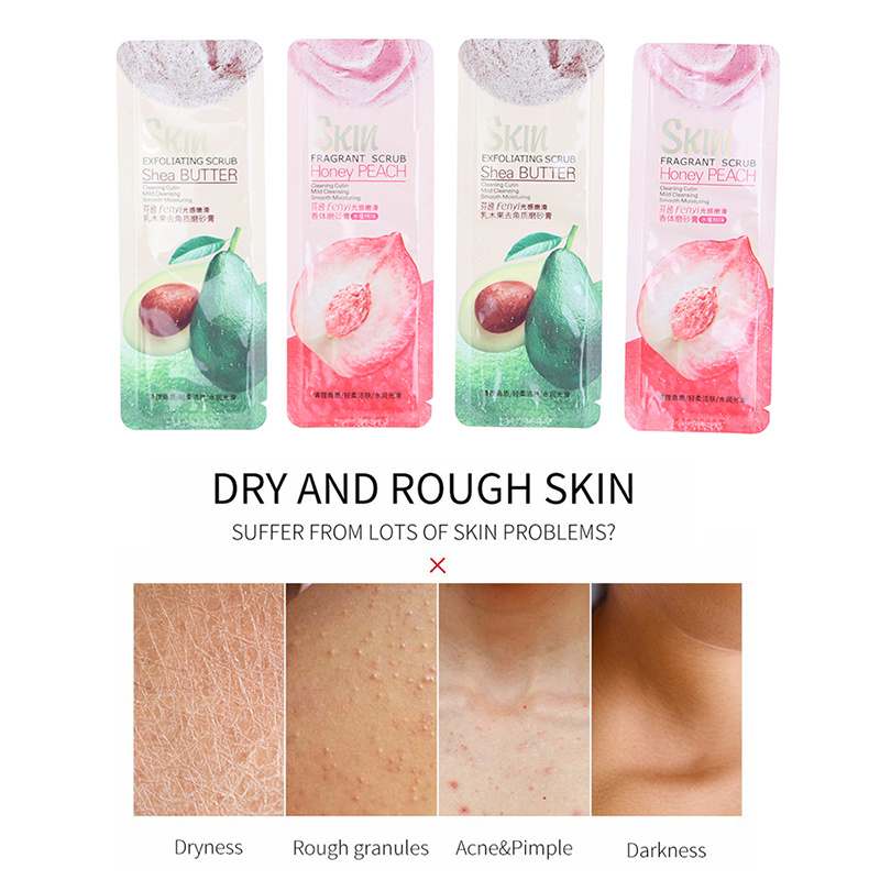 [xingflyVN]10pcs Exfoliating Gel Facial Scrub Whitening Repair Cream Skin Cleansing Care