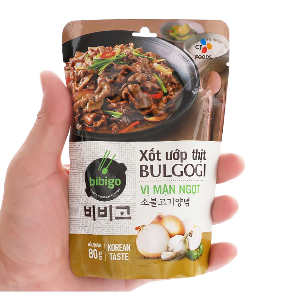 [Mã 66FMCGSALE hoàn 8% đơn 500K] Xốt Ướp Thịt Bulgogi Vị Mặn Ngọt 80gr