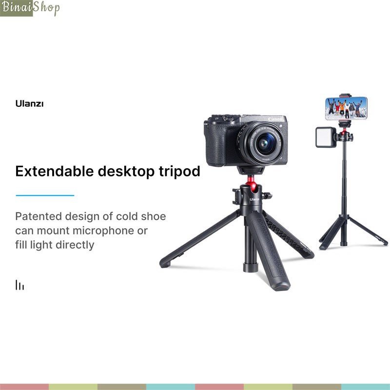 Ulanzi MT-16 - Tripod Kiêm Gậy Chụp Hình Đa Năng Cho Máy Ảnh Cỡ Nhỏ, Smartphone