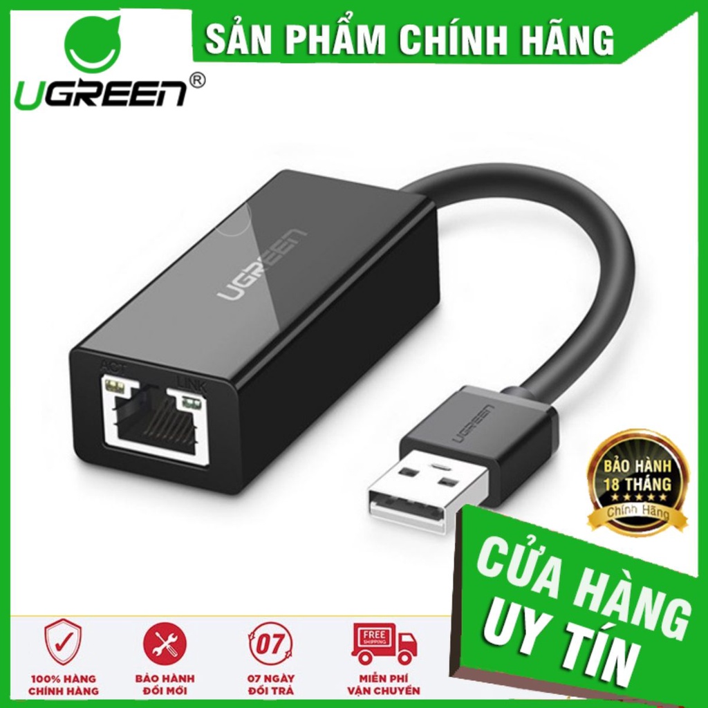 USB to Lan chính hãng Ugreen 20254 tốc độ 10/100Mbps - hỗ trợ Macbook, Windows ✔HÀNG CHÍNH HÃNG ✔