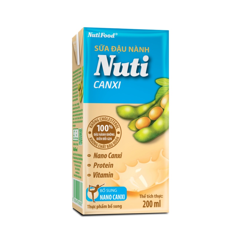 [ FLASH SALE ] [MIỄN PHÍ SHIP ĐƠN HÀNG TỪ 49K] Hộp Sữa đậu nành Nuti Canxi Hộp 200ml - Thương Hiệu NUTIFOOD - YSM