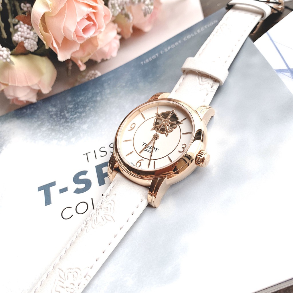 Đồng hồ Nữ chính hãng Tissot Open Heart (Hở tim) Automatic T050.207.37.017.04-Máy cơ tự động-Dây da cao cấp-Size 35mm