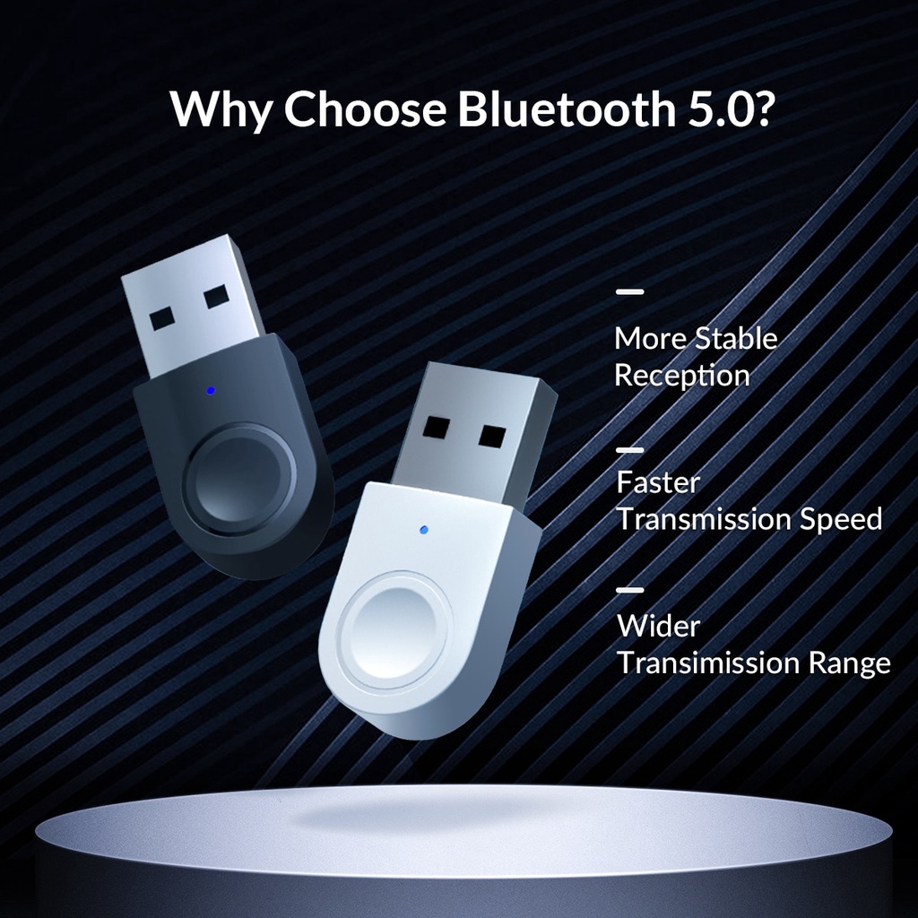 Bộ chuyển đổi ORICO Usb Bluetooth 5.0 Orico Bta-608 hỗ trợ truyền dữ liệu thích hợp cho bàn phím/laptop/PC Windows7/8/10