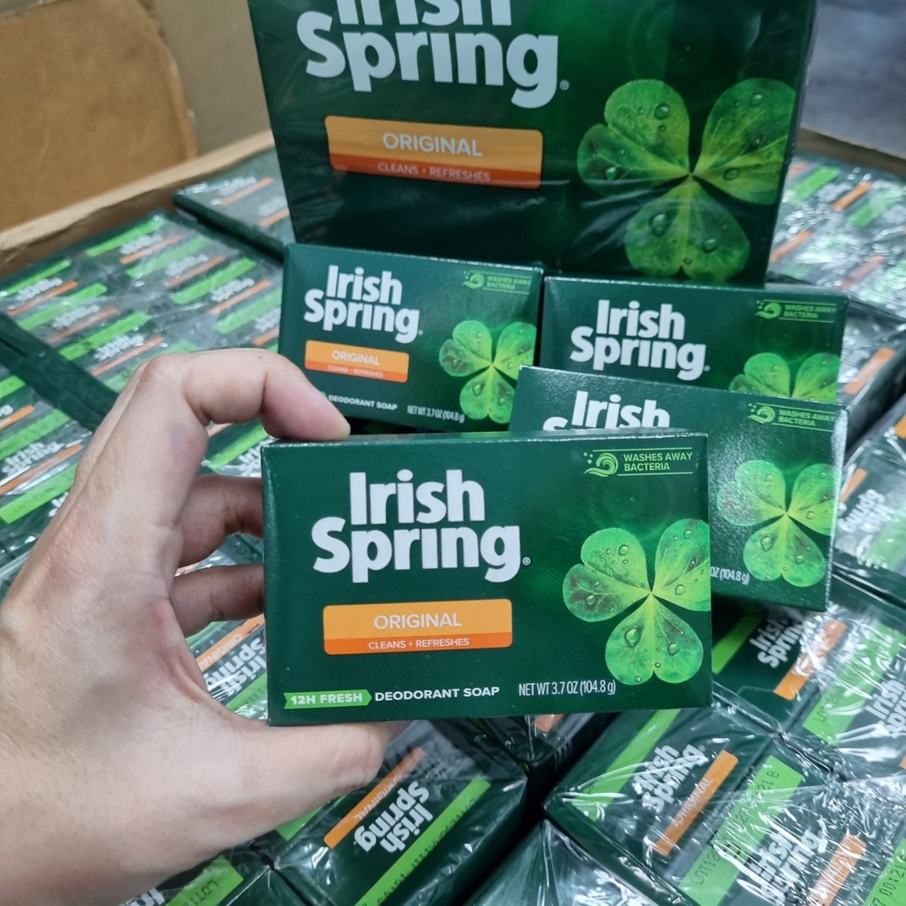 Xà bông cục Irish Spring Deodorant Soap Original / Xà bông tắm thơm Spring Mỹ