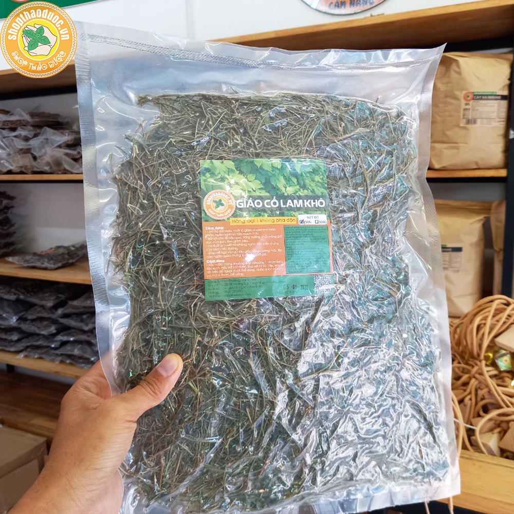 Giảo Cổ Lam 5 Lá Sấy Khô Ép Chân Không Gói 250Gr - Giảo Cổ Lam Giúp Hạ Mỡ Máu, Ổn Định Đường Huyết
