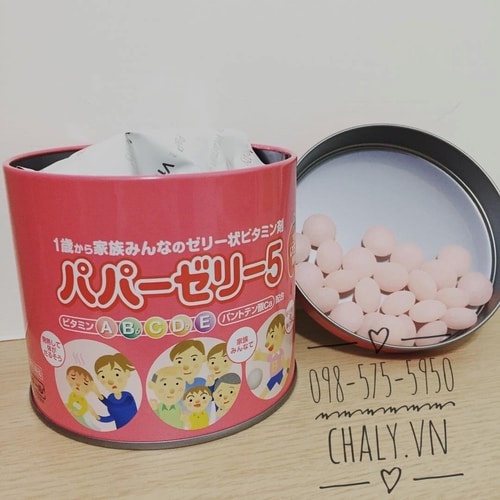 Kẹo biếng ăn cho bé Papa Jelly 5 120 viên Nhật Bản