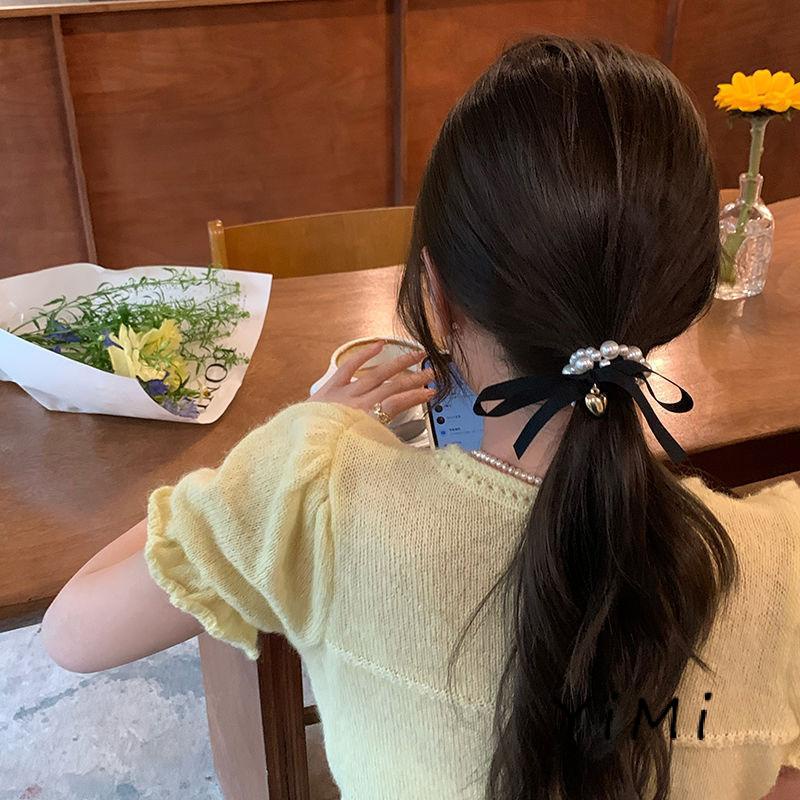 Nơ Cài Tóc Đính Ngọc Trai Phong Cách Hàn Quốc Thời Trang Xuân Hè 2022