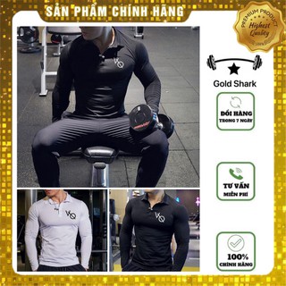 Áo tập gym nam dài tay, Áo gym nam thun co dãn 4 chiều, Cổ cao, Body ôm dáng, Tập gym, thể thao, vận động