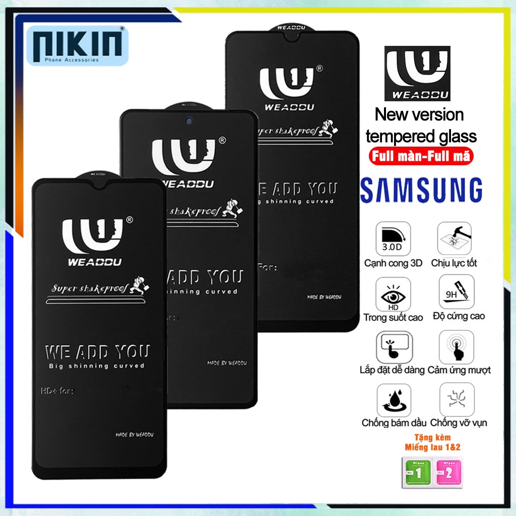 Kính cường lực Samsung Note 10 Lite/S10 Lite - Full màn cao cấp chống nhìn trộm , chống vân tay, weaddu - Nikin Official