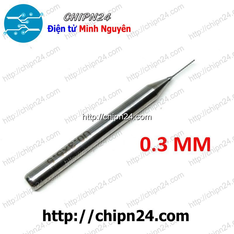 [1 CÂY] Mũi khoan mạch in CNC HỢP KIM 0.3mm