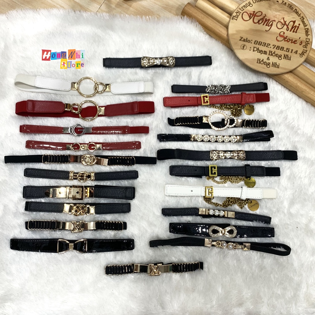 Dây Nịt Thắt Eo Chun Co Giãn, Nịch Đầm Áo Sơ Mi Dáng Dài Ulzzang