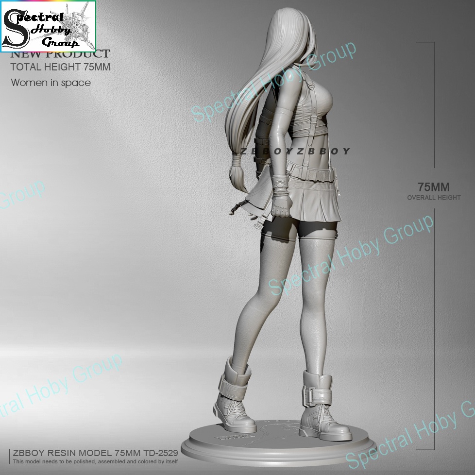 Mô hình nhựa Resin 75mm Tifa final fantasy ff7 TD2529