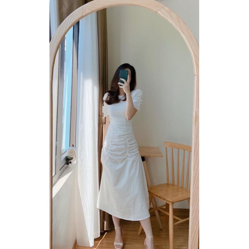 Đầm dự tiệc nhún eo tiểu thư