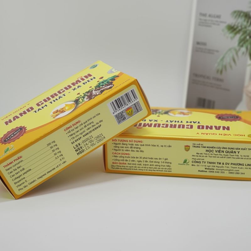 Nano Curcumin tam thất xạ đen Học viện quân y | BigBuy360 - bigbuy360.vn
