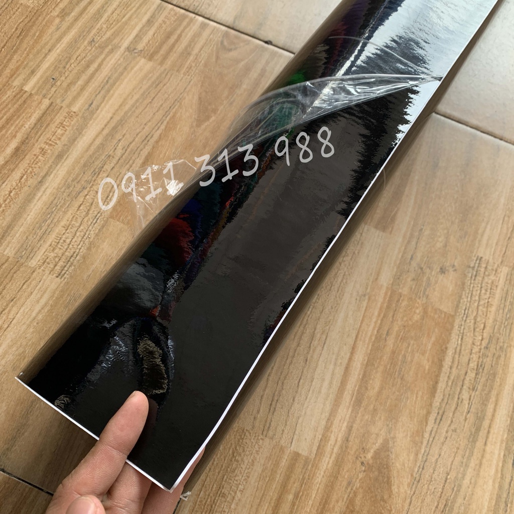 Decal dán xe đen siêu bóng 3 lớp