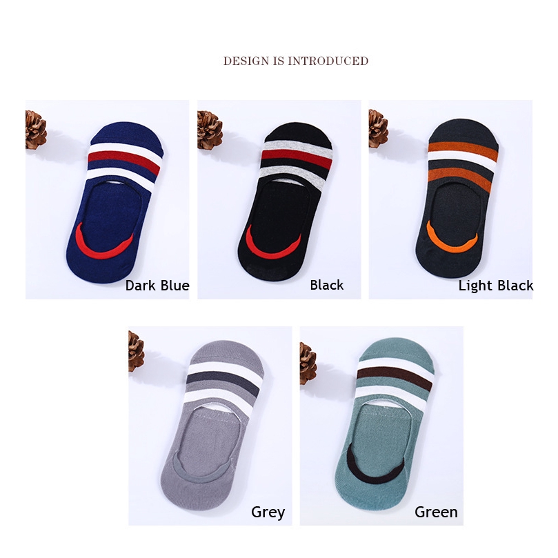 Vớ cotton kẻ sọc cá tính thời trang mùa hè cho nam