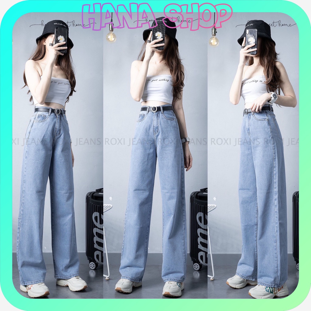 Quần Jean Ống Rộng Nữ Lưng Cao Phom Dài Kiểu ULZZANG HÌNH TỰ CHỤP