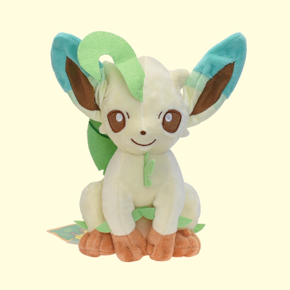 THÚ BÔNG POKEMON EEVEE  HỆ LÁ CÂY LEAFEON  HÀNG CHÍNH HÃNG POKEMON CHUẨN ĐẸP TỪNG CM