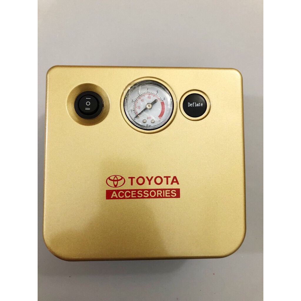 Bơm lốp ô tô Toyota Accessories có đèn chính hãng, bảo hành 12 tháng