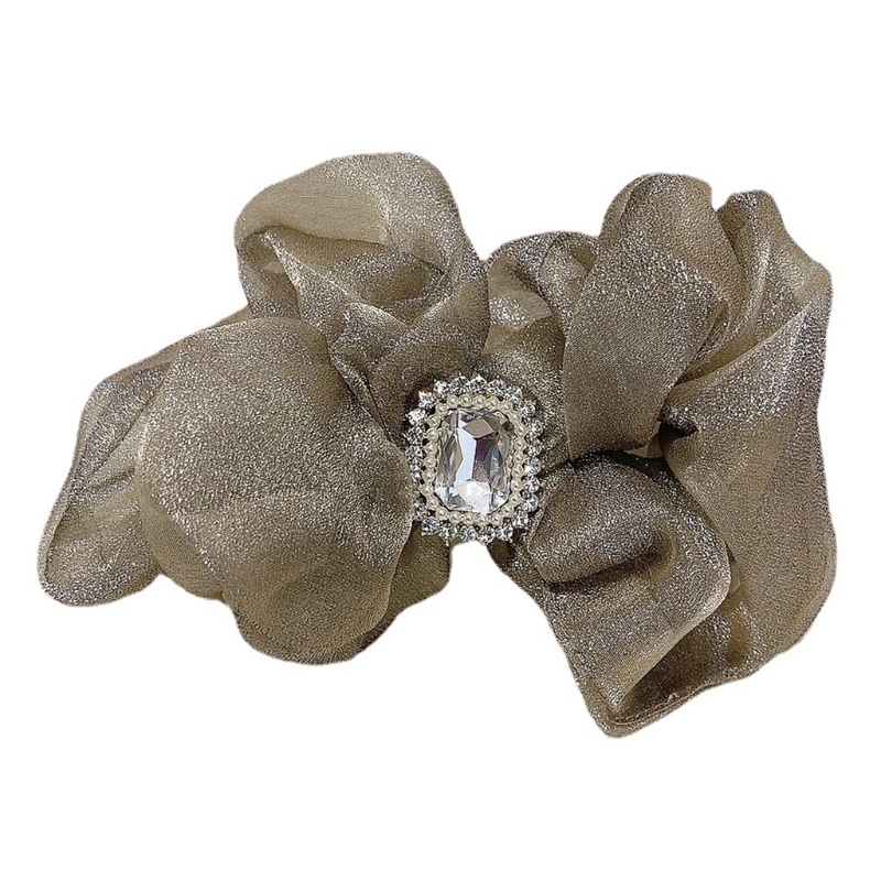 Kẹp Tóc Hình Nơ Lớn Bằng Vải Organza Phong Cách Pháp Thanh Lịch Dành Cho Nữ