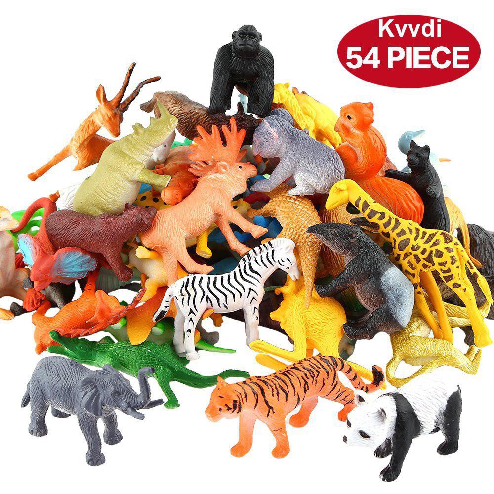 Set 54 món đồ chơi mô hình động vật hoang dã bằng nhựa sống động dành cho bé