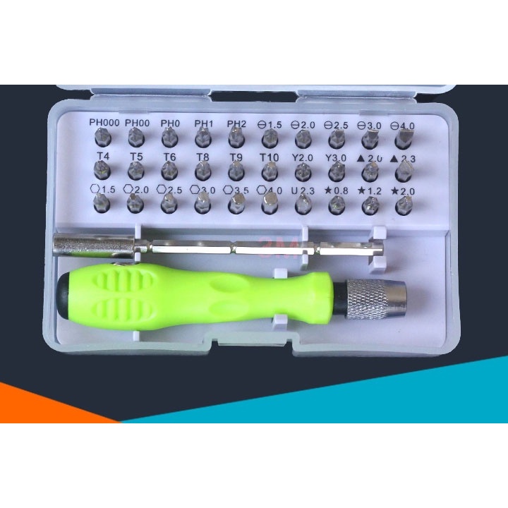 Bộ tua vít sửa chửa gia đình đa năng 32 món có hộp nhỏ gọn, tiện lợi, độ bền cao chất lượng