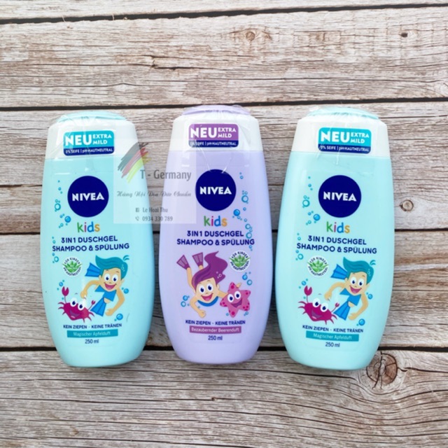 Sữa tắm gội trẻ em Nivea Kids 3 in1 - Hàng nội địa Đức 🇩🇪