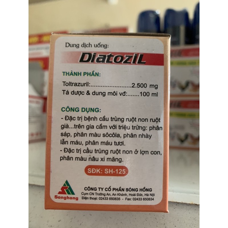 Diatozil 10ml - cầu trùng trên gà, vịt, ngan, chim cút, heo