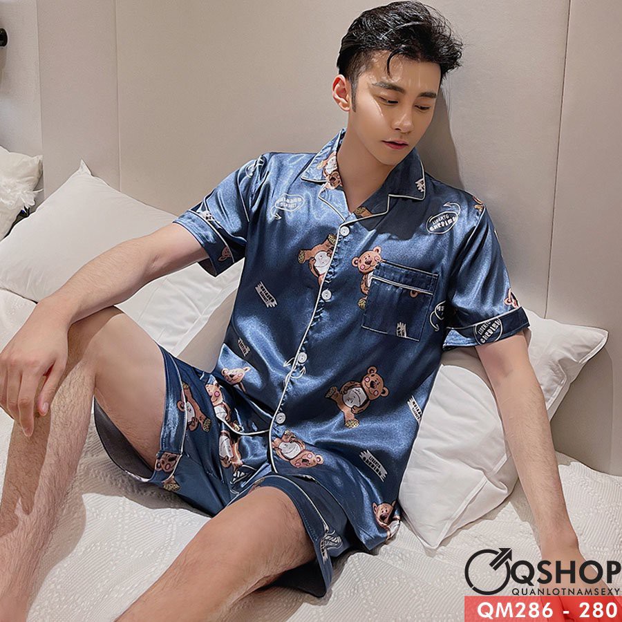 BỘ ĐỒ PIJAMA NAM NGẮN TAY QM286