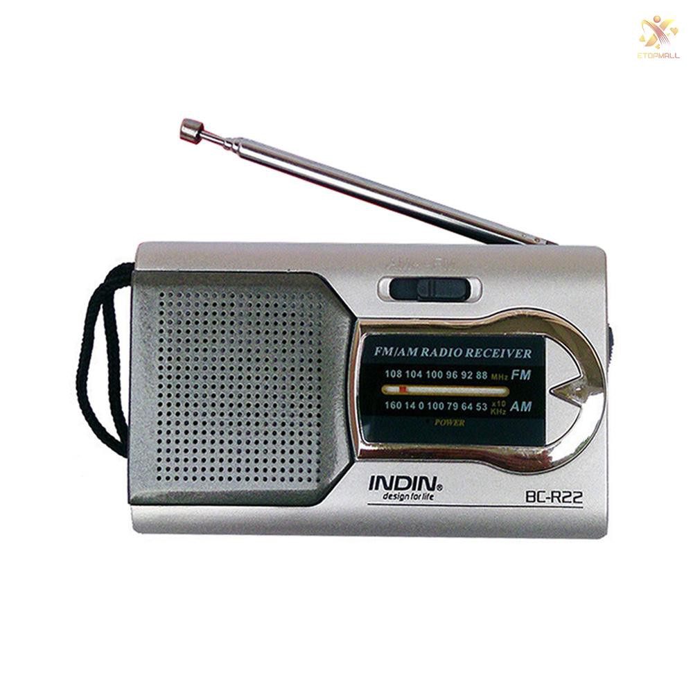 Bộ Thu Phát Radio Mini Bc-R22 Am / Fm Jack Cắm 3.5mm