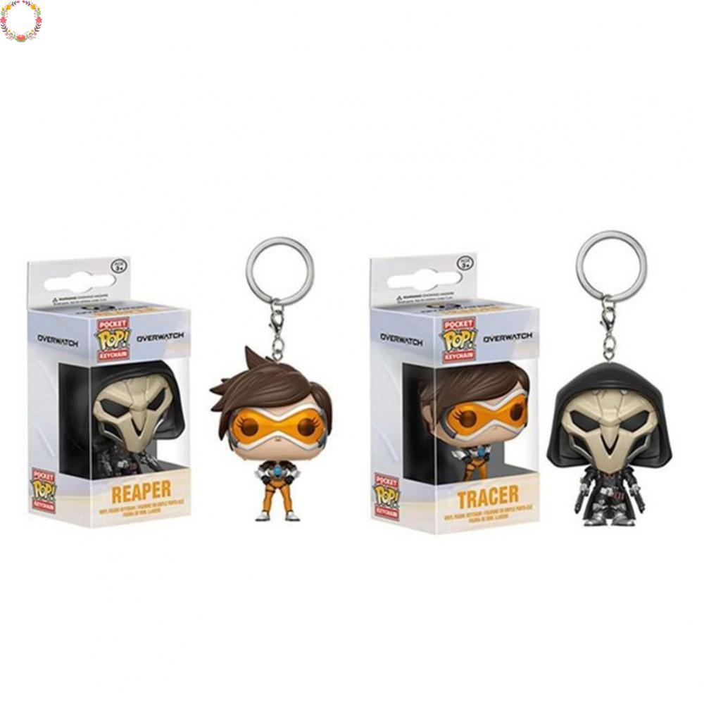Funko Pop Keychain Overwatch Action Figure Keyring Toy Reaper Tracer  brand new and high quality