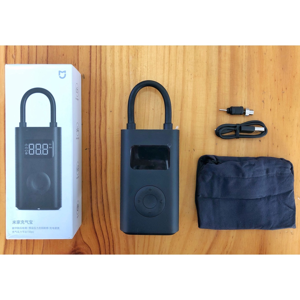 Máy Bơm lốp ô tô xe máy cầm tay Xiaomi Mijia Pump đa năng tiện dụng, nhỏ gọn bỏ túi, tự ngắt khi bơm đủ