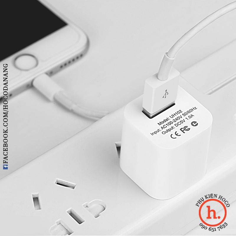 CÓC CỦ SẠC HOCO UH102 CHO IPHONE IPAD SAMSUNG XIAOMI OPPO CHÍNH HÃNG CAO CẤP GIÁ RẺ 28K [PHỤ KIỆN HOCO]